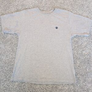 VTG Champion TShirt Boys Size Large Gray Short Sleeve Authentic Sewn Logo Y2K